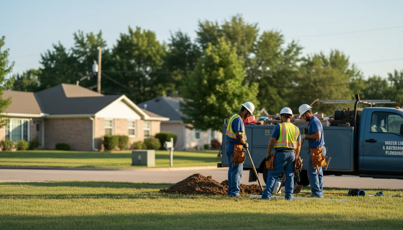 Residential water line and bathroom plumbing service in Poston, AZ